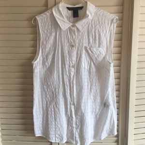 Marc by Marc Jacobs white sleeveless top